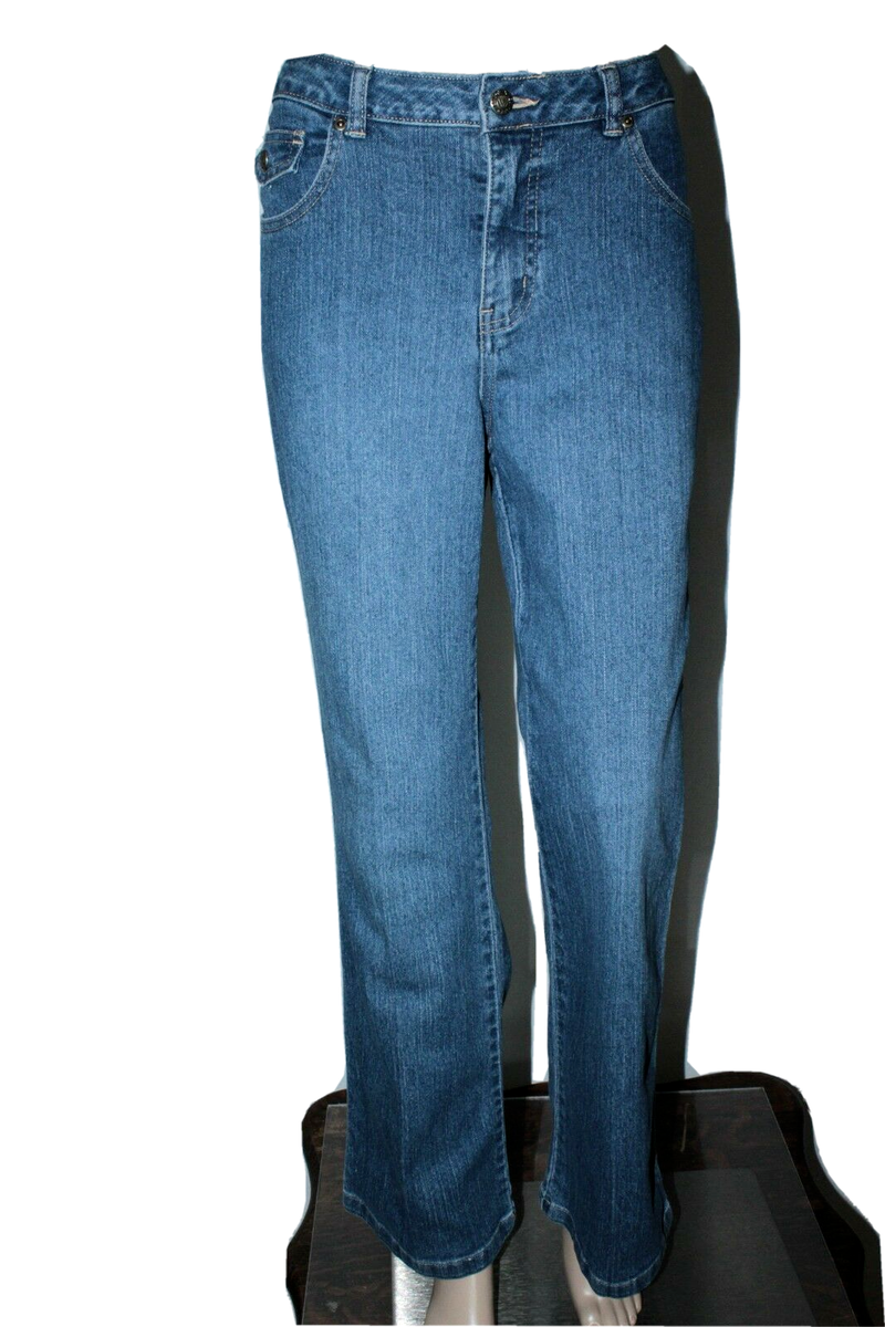 WESTPORT DENIM Women's Size Flap Button Pocket Bootcut Stretch