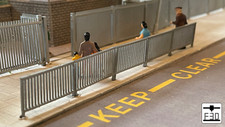 Pedestrian Guardrails Unpainted - OO Gauge (6 Pack)