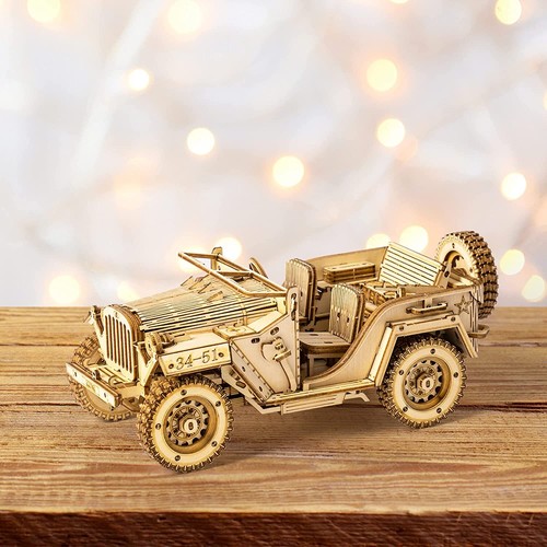 ROKR Car Model Mechanical Wooden 3D Puzzle Self Assembly Kit Boys Teens Toy Gift - Picture 41 of 71