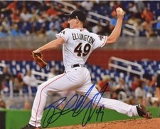 BRIAN ELLINGTON MIAMI MARLINS SIGNED AUTOGRAPHED 8X10 PHOTO W/COA