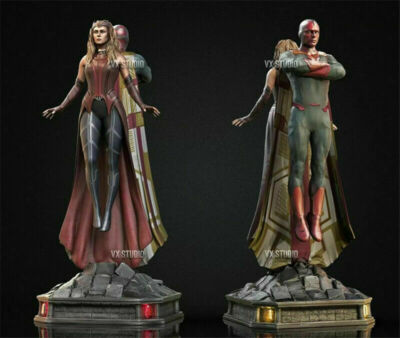 New Hot Toy Stock Wanda&Vision Ultimate 3D Unpainted Figure Model GK Blank Kit