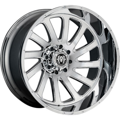 4 NEW 26X14 Hardcore HC15 Wheels Chrome 8x6.5 Dodge Chevy 8x165.1 GMC ...