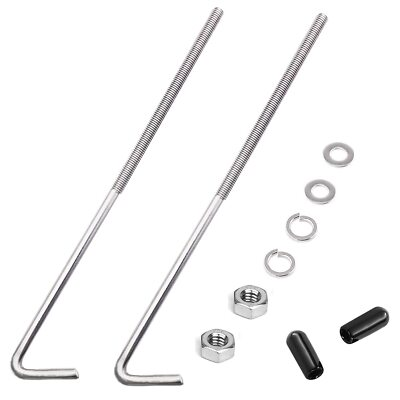 #ad 8 inch 304 Stainless Steel J Hook Battery Hold Down Bolts $14.29