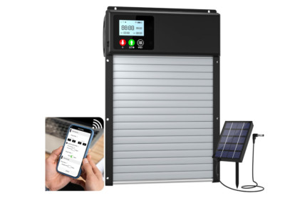 WiFi Remote Control Automatic Chicken Coop Door Solar Powered, Electric Chicken