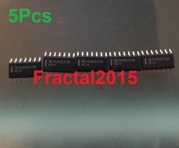 TEXAS INSTRUMENTS 5PCS 74hc14 SN74HC14D Inverseur, 6 élements, HC, 5.2mA 2 → 6 V SOIC SOP14