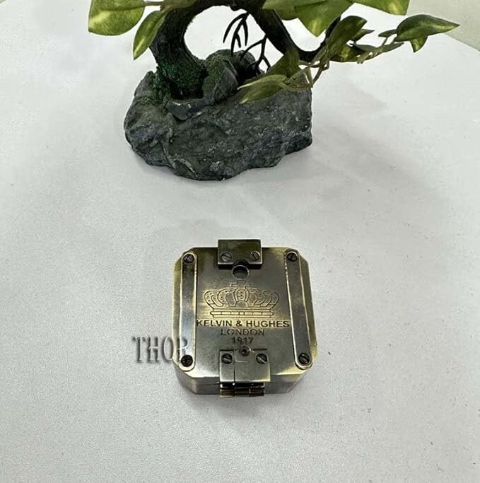 Antique Vintage Brass Solid Kelvin & Hughes 1917 Brunton Compass Handmade gift