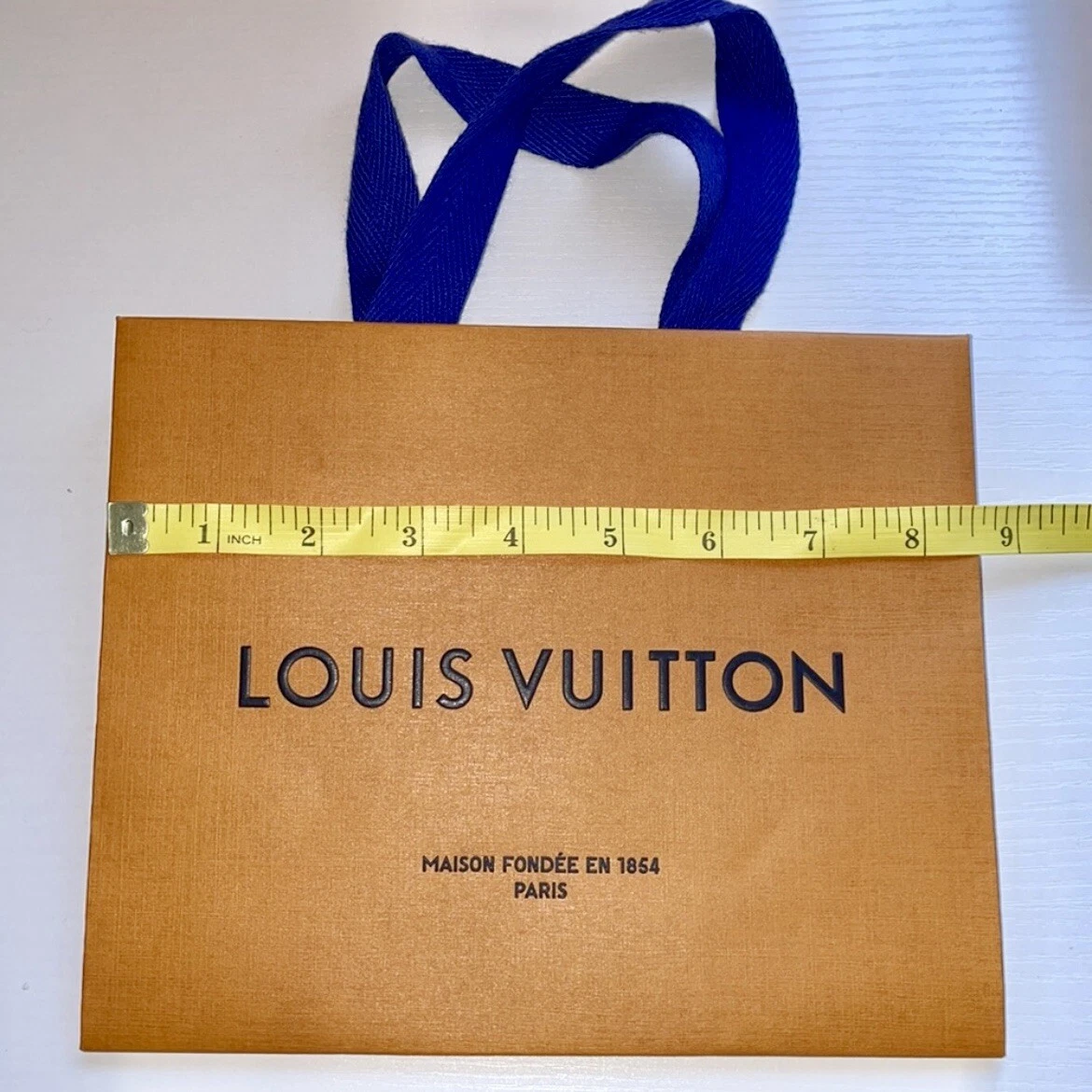 LOUIS VUITTON Authentic Paper Gift Shopping Bag Orange Sm 8.5 X 7