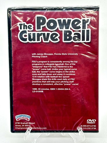 Jamey Shouppe The Power Curve Ball DVD, 1999 Baseball Instructional Video NEW - Picture 2 of 2