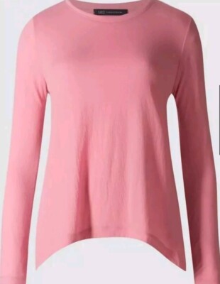M & S Collection Damenoberteil Taschensaum UK 14 neu mit Etikett Langarm Jersey pink