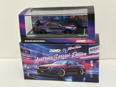 INNO64 1:64 Nissan GT-R R34 Z-TUNE Magic Purple Australia Special Edition HTF