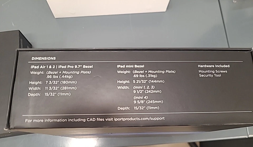 iPORT Surface Mount BLACK Bezel for iPAD AIR Mini4 - Image 2 of 3