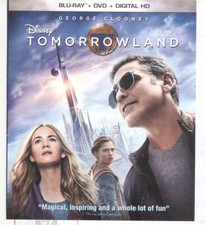 No Disc No Case ORIGINAL COVER ART Tomorrowland 2015 Blu-ray Cover Clooney