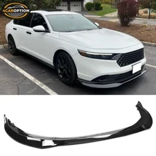 Fits 23-25 Honda Accord 4DR Front Bumper Lip Spoiler Splitter 3PCS Gloss Black