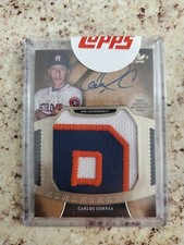 2017 Topps Tier One Carlos Correa Prodigious Patch Autograph Relic 6/10
