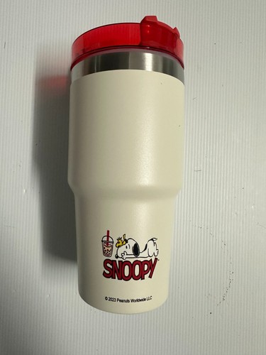 Gong Cha X Snoopy White Tumbler 590mL / 20oz Cup Tea Coffee Straw - USE CODE 6% - Picture 4 of 7