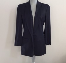 NWOT DKNY Navy One Button 100 Wool Career Blazer Women's Size 2