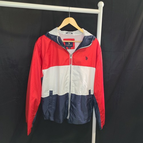 U.S. Polo Assn Light Jacket Red White 
