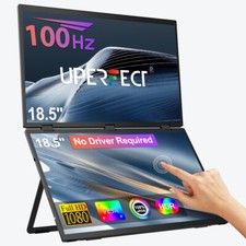 18.5" Touchscreen Dual Monitor 1920x1080 100Hz Foldable USB-C Laptop Display