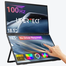 18.5" Touchscreen Dual Monitor 1920x1080 100Hz Foldable USB-C Laptop Display