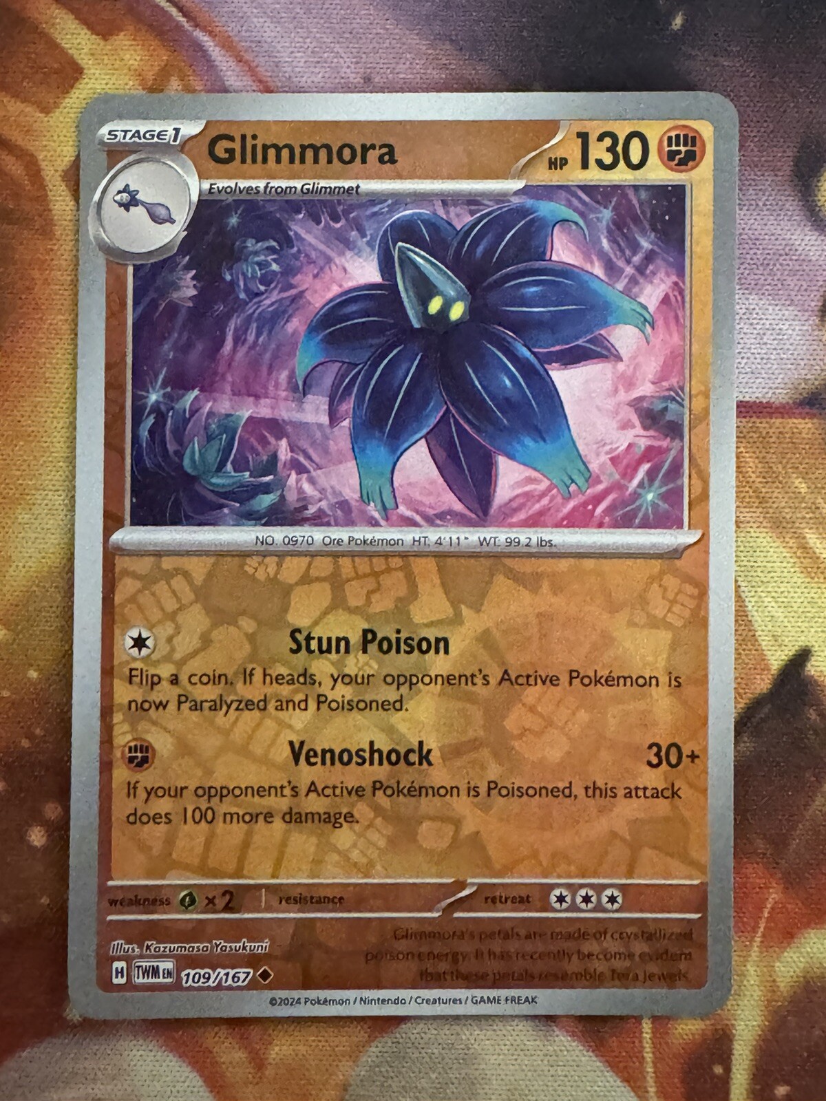 Pokémon TCG Glimmora 109/167 Sv06: Twilight Masquerade Reverse Holo