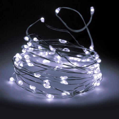 Fil Micro chaîne lumineuse 320 DEL blanc froid chaîne lumineuse filaire 32 m intérieur & extérieur  - Photo 1/2