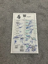 Trenton Thunder Hartford Yard Goats Signed Autographed Lineup Card 8/25/2018