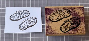 Flip Flops Rubber Stamp Summer Things Slippers Beach Swimming Pool Summer Shoes