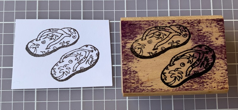 Flip Flops Rubber Stamp Summer Things Slippers Beach Swimming Pool Summer Shoes