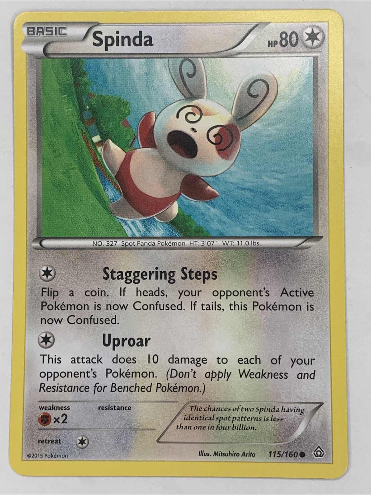 Spinda Primal Clash 115/160 Regular Common Pokemon Card