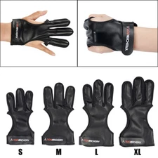 3 Finger Archery Gloves Leather Tab Guard for Recurve/Compound Bow 3Finger Glove