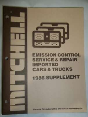 Mitchell Emission Control Service Repair Manual, Imported Cars Trucks, 1986