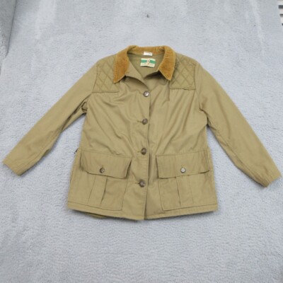 Vintage Game Winner Sportsman Jacket Men L Tan Hunting Field Coat Canvas Outdoor