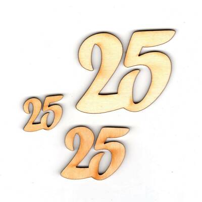 25 Geburtstag verschiedene Größen Silberhochzeit Jubiläum Tisch Deko Zahlen