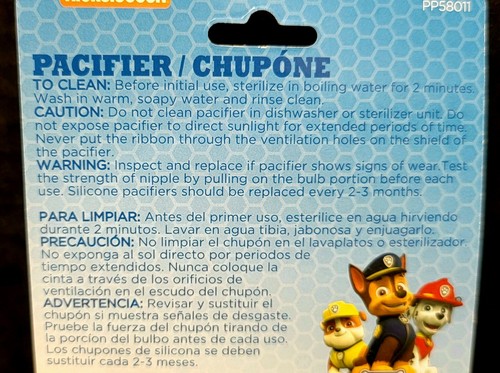 Paw Patrol Ciuccio con Coperchio Marshall Cucciolo Dalmata 0+ Mesi Senza BPA Nuovo - Foto 3 di 7
