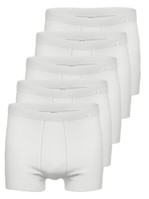 Ammann Feinripp 80910 5er Pack Herren Schlüpfer mit Eingriff in Weiss
