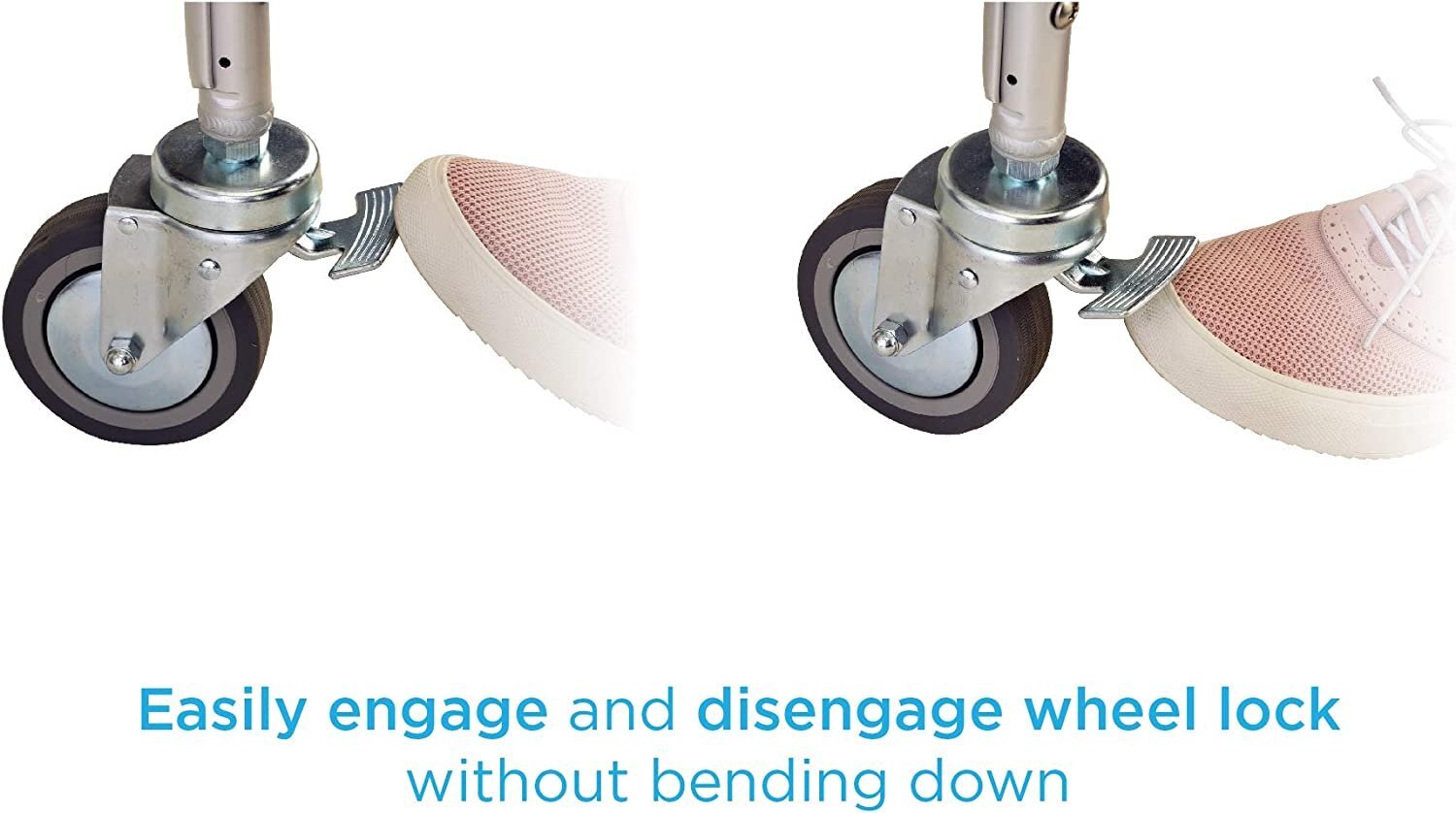 NOVA Medical Products Rolling Shower Commode Chair with Locking Wheels