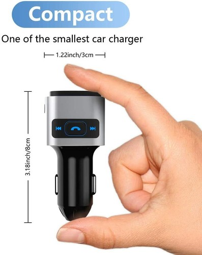 SONRU Trasmettitore FM Bluetooth Auto Car Vivavoce Caricatore USB QC 3.0 USB SD - Zdjęcie 10 z 12