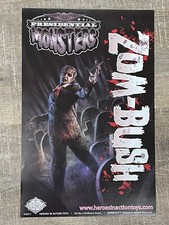 ZOM-BUSH 2011 PRESIDENTIAL MONSTERS ACTION FIGURES 11" x 17" Mini Promo Poster