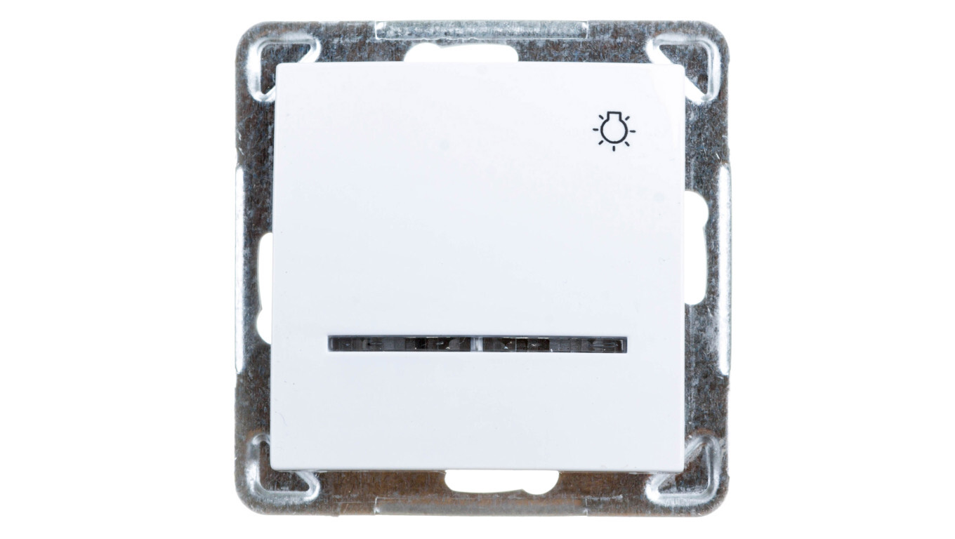 IMPRESJA /light/ button with backlight, white ŁP-5YS/m/00 /T2UK