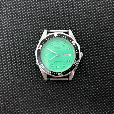 w1842] SEIKO 2A23-012B Green dial SilverWave Diver New battery