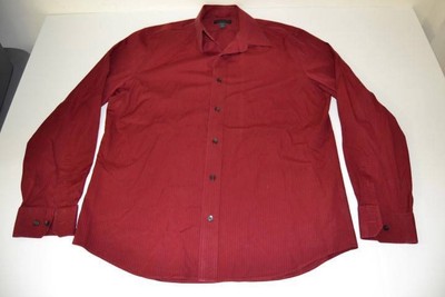 red and black striped dress shirt