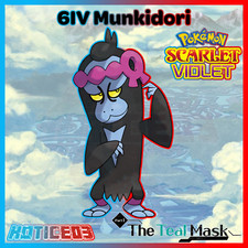 Munkidori 6IV Pokemon Scarlet & Violet 🚀Fast🚀 Teal Mask DLC