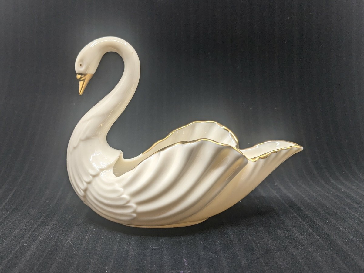レノックス Lenox スワン  24K レノックス Lenox スワン 24K LENOX PORCELAIN SWANS (2)- Hand