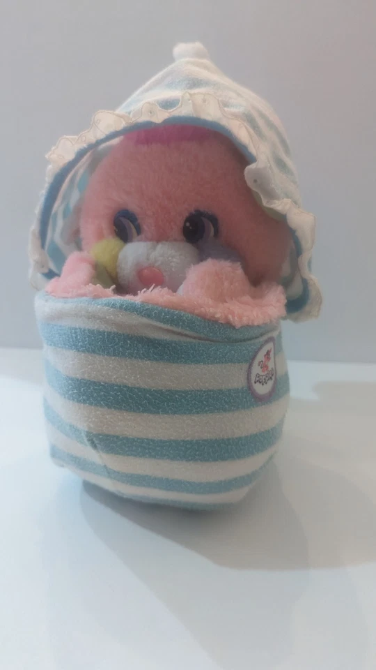 Botines con tirantes vintage Mattel Popples Baby Cribsy rosa felpa Foto 2 de 4