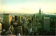 New York City - Chrysler Pan-AM & Empire State Buildings Postcard Unposted