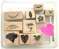 NEW Stampin Up -MARVELOUS MORNING GLORY - Wood Mounted Stamp Set of 10