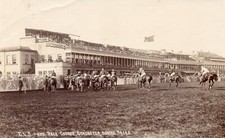 DONCASTER. RACE COURSE DURING RACES # 1-226 BY E.L.SCRIVENS
