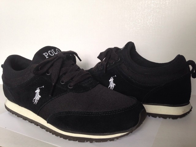 polo ralph lauren black trainers