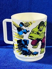 Vintage 1977 Marvel Comics The Incredible Hulk Deka Plastic Cup Mug