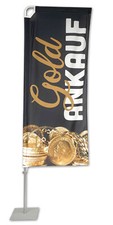 Goldankauf BEACHFLAG Rechteck 250 *inkl. bedruckter Fahne und Maststange*
